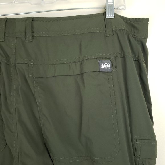 REI Co-op Sahara Women's Convertible Pants Green Outdoor Hiking Lightweight 20W - Picture 9 of 10